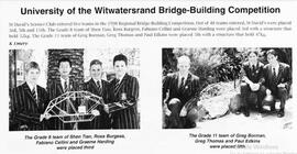1998 University of the Witwatersrand Bridge Building Competition