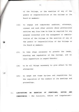 1989 Constitution of the Board of Governors of St David's Marist College, Inanda