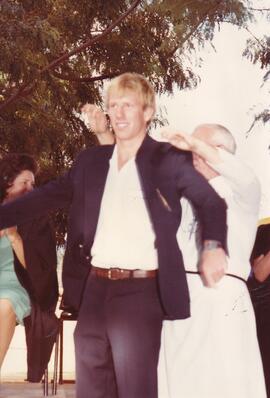 1983 Theo van den Handel being awarded the Provincial Honours Blazer