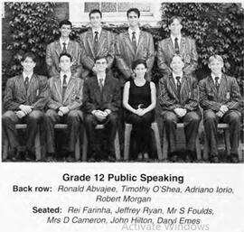 1997 Grade 12 Public Speaking