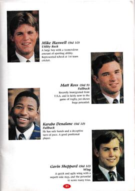1995 St David's Marist College Development Rugby Tour to Australia