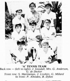 1980 A Tennis Team Junior School