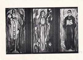 1963 Stained Glass Windows in the Chapel depicting St David, Our Lady and our founder Father Cham...