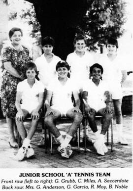 1984 Junior A Tennis Team