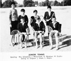 1965 Junior Tennis Team