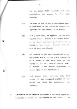 1989 Constitution of the Board of Governors of St David's Marist College, Inanda