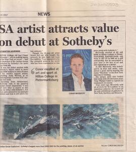 SA artist attracts value on debut at Sotheby's article by Suthentira Govender in "The Times&...