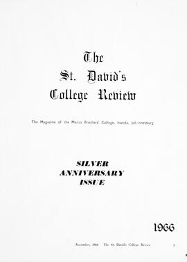 St David's Marist Inanda Yearbook 1966