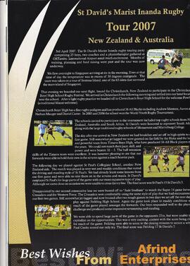 2007 St David's Marist Inanda tour of New Zealand and Australia