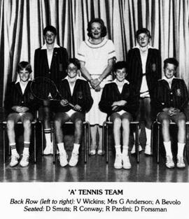 1988 A Tennis Team Junior School