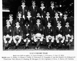 1982 U12 A Rugby Team
