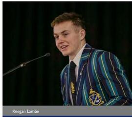 2022 Head of School Keagan Lambe