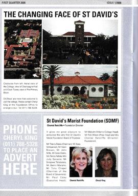 2006 The official Quarterly Newsletter of the St David's Old Boys' Association. First Quarter 200...