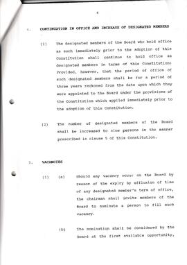 1989  Constitution of the Board of Governors of St David's Marist College, Inanda