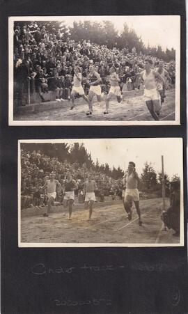 1960 Athletics on the cinder track. Circa 1960's