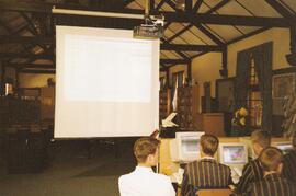2004 Library teaching area, Bridget Fleming in action
