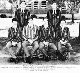 1971 Finalists in the Maths and Science Olympiad