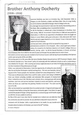 Brother Anthony Docherty (1928 - 2010)