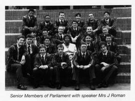 2001 Senior Senior Members of :Parliament with Speaker Mrs. J Roman