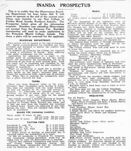 1942 Inanda Prospectus