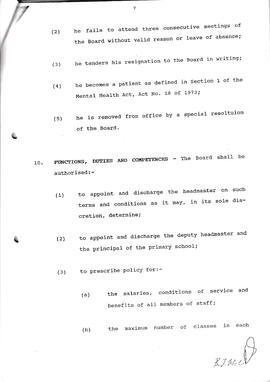 1991 Constitution of the Board of Governors of St David's Marist College, Inanda