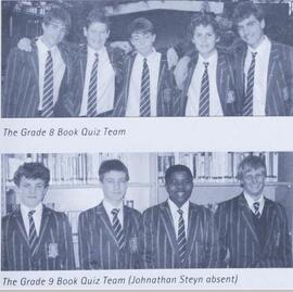 2008 Book Quiz Teams, Grades 8, 9,10 & 11