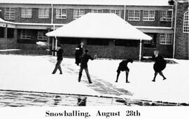 1962 Snowballing in the Quad in August