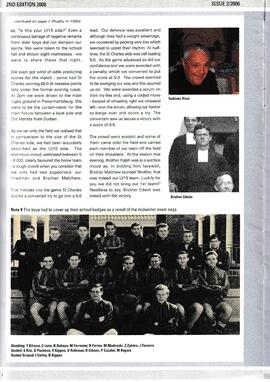 
The Official Newsletter of the St David's Old Boys Association. 2nd edition 2006. Issue2/2006
